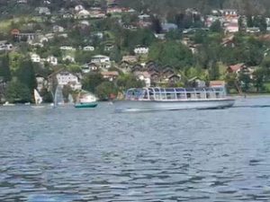 Sightseeing boat. Gerardmer. Sightseeing boat. Gerardmer.